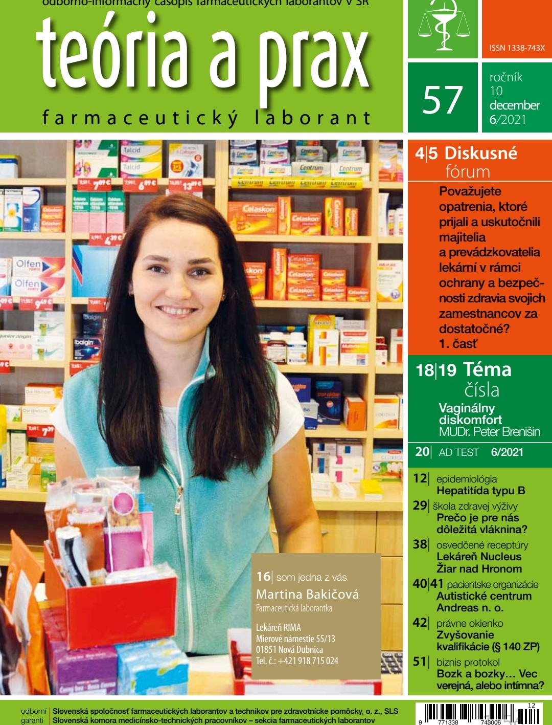 Teória a prax - farmaceutický laborant 57/2021 Teória a prax - farmaceutický laborant 57/2021