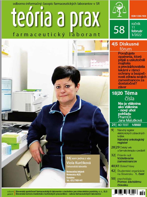 Teória a prax - Farmaceutický laborant 58/2022