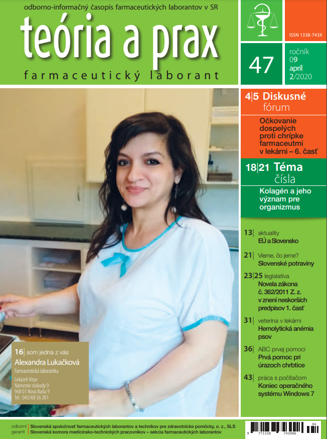 Teória a prax farmaceutický laborant 47/2020 Teória a prax farmaceutický laborant 47/2020